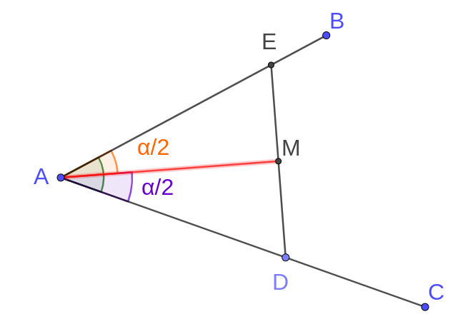 Trobem la bisectriu.