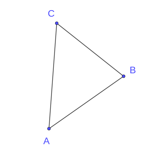 Triangle ABC genèric.
